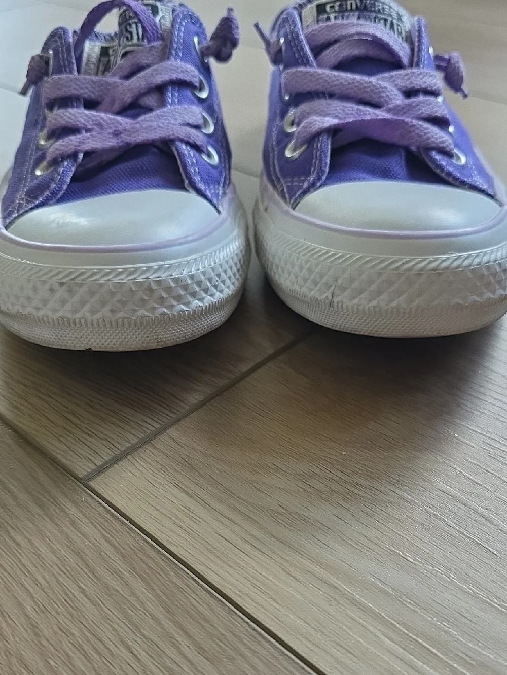 Converse Women's Purple Canvas Low-Top Sneakers - Picture 7 of 10